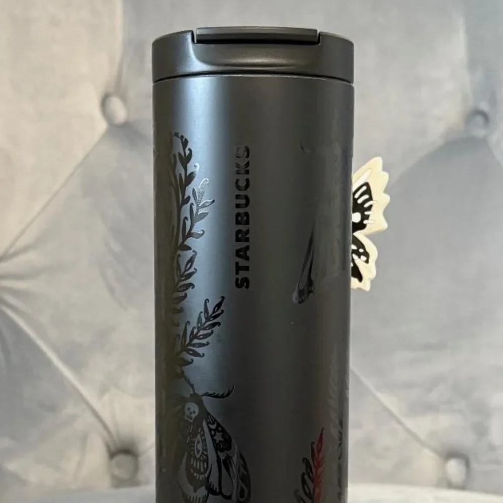 Starbucks Stainless Steel Onyx Tumbler with Moth Charm (16 oz) - Picture 4 of 7